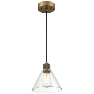Buy antique-brushed-brass-with-clear-glass-and-clear-shade Port Nine Martini Outdoor (Damp) Pendant by Access