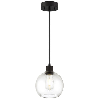 Buy matte-black-with-clear-glass-and-clear-shade Port Nine Burgundy Outdoor (Damp) Pendant by Access