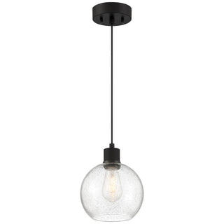 Buy matte-black-with-seeded-glass-glass-and-clear-seedy-shade Port Nine Burgundy Outdoor (Damp) Pendant by Access