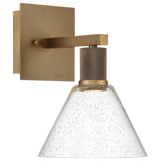 Buy antique-brushed-brass-with-seeded-glass-glass-and-clear-seedy-shade Port Nine Martini Outdoor (Damp) Sconce by Access