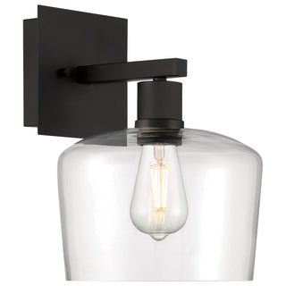 Buy matte-black-with-clear-glass-and-clear-shade Port Nine Chardonnay Outdoor (Damp) Sconce by Access