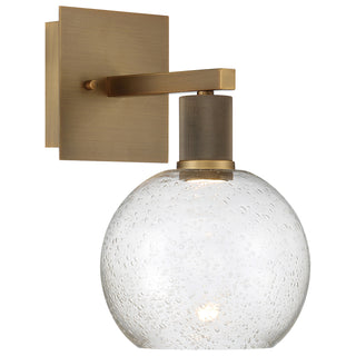 Buy antique-brushed-brass-with-seeded-glass-glass-and-clear-seedy-shade Port Nine Burgundy Outdoor (Damp) Sconce by Access