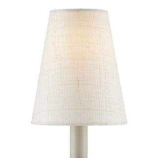 Ivory Fine Grasscloth Tapered Chandelier Shade Chandelier by Currey and Company