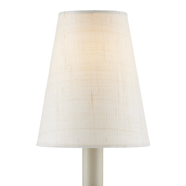 Ivory Fine Grasscloth Tapered Chandelier Shade Chandelier by Currey and Company