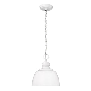 Buy matte-white-with-matte-white-glass-and-white-shade Holmes Mini Pendant by Golden