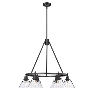 Buy matte-black-with-clear-glass-glass-and-clear-shade Orwell Chandelier by Golden