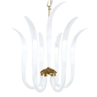 Buy polished-nickel-with-crystal-glass Cisne Pendant by Metropolitan