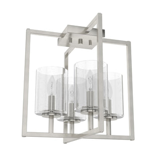 Buy brushed-nickel-with-seeded-glass-and-clear-seedy-shade Kerrison Flush Mount Ceiling Light by Hunter
