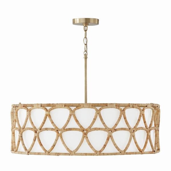 Capital Lighting - 347242MA - Four Light Pendant - Tulum - Matte Brass from Lighting & Bulbs Unlimited in Charlotte, NC