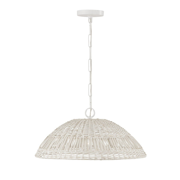 One Light Pendant from the Naomi Collection in Chalk White Finish by Capital Lighting (Clearance Display, Final Sale)