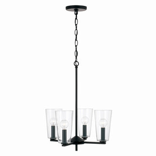Buy matte-black-with-clear-glass-glass-and-clear-shade Portman Pendant by Capital Lighting