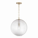 One Light Pendant from the Dolan Collection in Matte Brass Finish by Capital Lighting (Clearance Display, Final Sale)