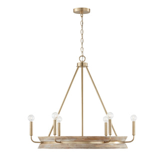 Buy white-wash-and-matte-brass Finn Chandelier by Capital Lighting