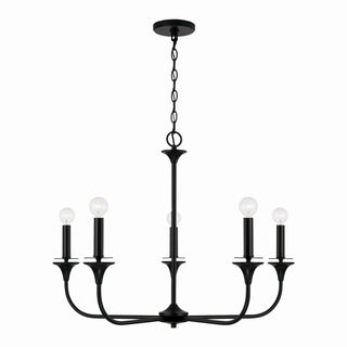 Buy matte-black Presley Chandelier by Capital Lighting