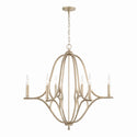 Six Light Chandelier from the Claire Collection in Brushed Champagne Finish by Capital Lighting (Clearance Display, Final Sale)