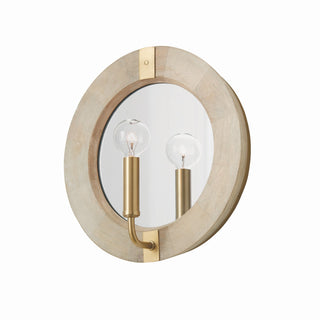 Buy white-wash-and-matte-brass Finn Outdoor (Damp) Sconce by Capital Lighting