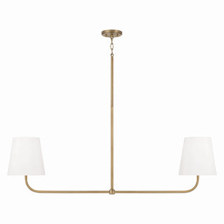 Buy aged-brass-with-white-fabric-stay-straight-shade-glass-and-white-shade Brody Pendant by Capital Lighting