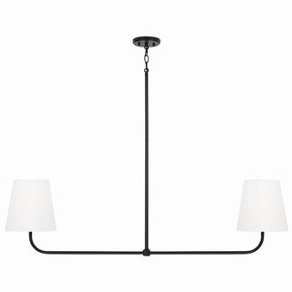 Buy matte-black-with-white-fabric-stay-straight-shade-glass-and-white-shade Brody Pendant by Capital Lighting