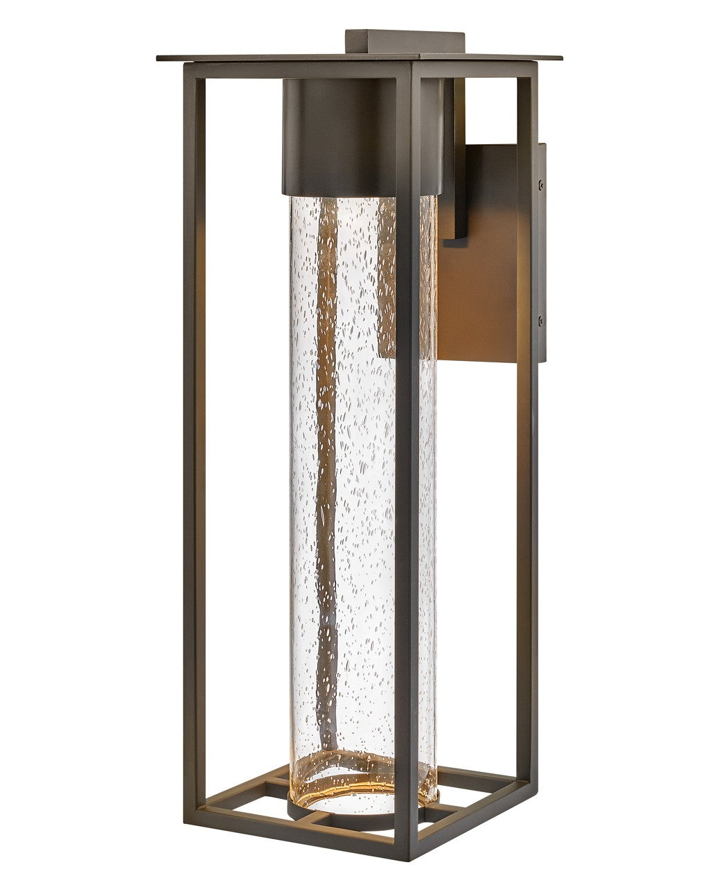 Coen Wall Lantern by Hinkley – Lights: 1 Light (10.00"L x 8.00"W x 21.50"H) – Finish: Oil Rubbed Bronze with Clear Seedy Glass and Clear Seedy Shade – Light Output: 3000K – Hinkley-17025OZ-LL