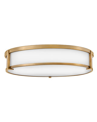 Buy brushed-bronze-with-etched-opal-glass-and-opal-shade Lowell Outdoor (Damp) Flush Mount Ceiling Light by Hinkley