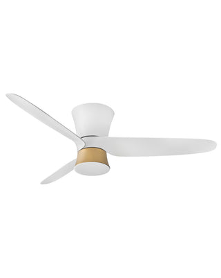 Buy matte-white-finish-with-matte-white-blades Neo Outdoor (Damp) Flush Mount Ceiling Fan with Light by Hinkley