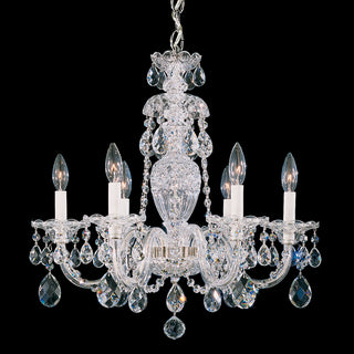 Buy polished-silver-with-clear-heritage-crystal-glass-and-clear-shade Sterling Chandelier by Schonbek