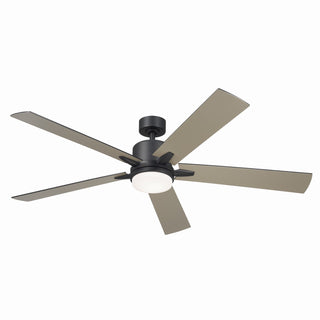 Buy satin-black-finish-with-silver-blades Lucian Elite XL Ceiling Fan with Light by Kichler