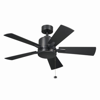 Buy satin-black-finish-with-silver-blades Lucian II Ceiling Fan by Kichler