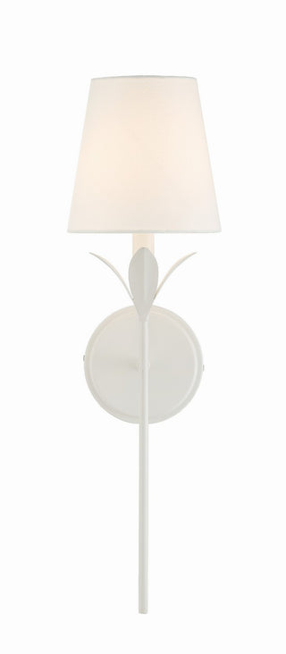 Buy matte-white Broche Wall Sconce by Crystorama