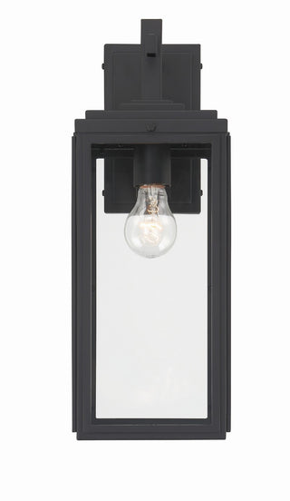 Buy matte-black-with-clear-glass-glass Byron Outdoor (Wet) Wall Lantern by Crystorama