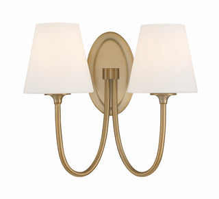 Buy vibrant-gold-and-white-shade Juno Outdoor (Damp) Sconce by Crystorama