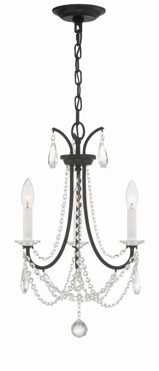Buy matte-black-and-clear-shade Karrington Mini Chandelier by Crystorama