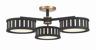 Buy vibrant-gold-black-forged Kendal Outdoor (Damp) Flush Mount Ceiling Light by Crystorama