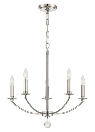 Buy polished-nickel Mila Outdoor (Damp) Chandelier by Crystorama