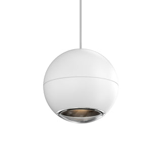Buy textured-white-with-clear-acrylic-glass Hemisphere Outdoor (Damp) Pendant by Sonneman