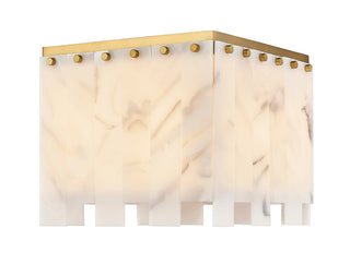 Buy rubbed-brass-with-alabaster-glass-and-white-shade Viviana Flush Mount Ceiling Light by Z-Lite