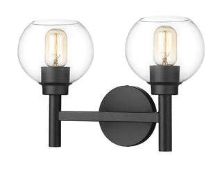 Buy matte-black-with-clear-glass-and-clear-shade Sutton Vanity by Z-Lite