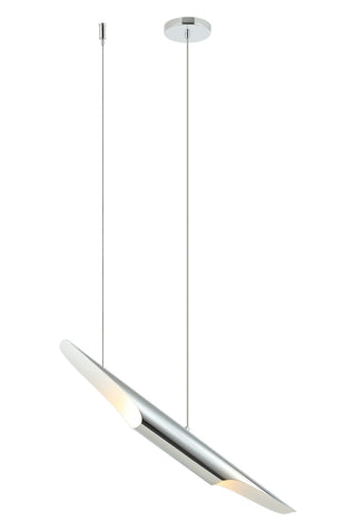 Buy chrome-and-metal-shade Stylus Chandelier by Matteo Lighting