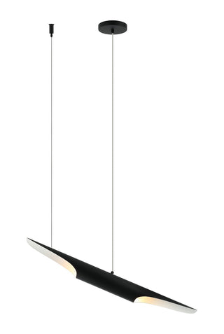 Buy matte-black-and-metal-shade Stylus Chandelier by Matteo Lighting