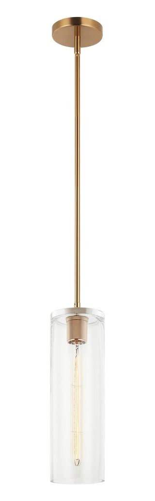 Buy aged-gold-brass-with-clear-glass-glass-and-clear-shade Lincoln Pendant by Matteo Lighting