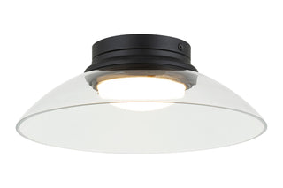 Buy matte-black-with-clear-glass-glass-and-clear-shade Luna Flush Mount Ceiling Light by Matteo Lighting