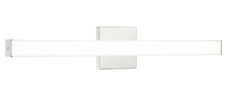 Buy chrome-with-white-acrylic-glass-and-white-shade Karadene Vanity by Matteo Lighting