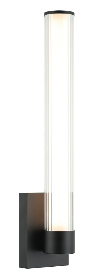 Buy black-with-clear-ribbed-glass-white-acrylic-glass-and-clear-textured-shade Macie Vanity by Matteo Lighting