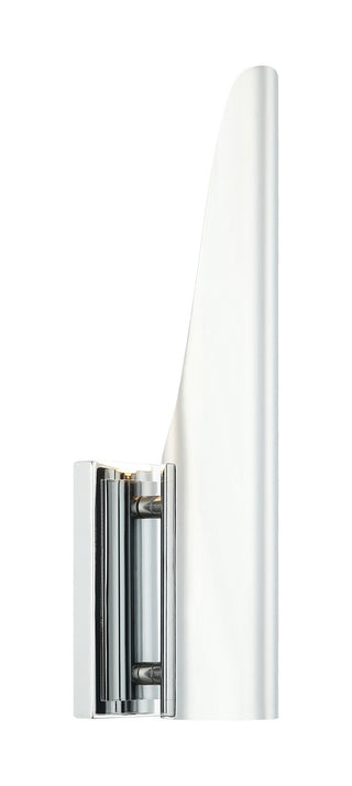 Buy chrome-and-metal-shade Stylus Sconce by Matteo Lighting