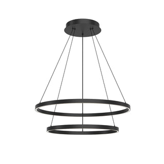 Buy black-with-frosted-silicone-diffuser-glass Cerchio Chandelier by Kuzco Lighting