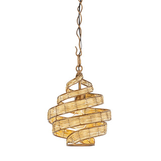 Buy baguette-natural-rattan-and-brass-gold-shade Flow Outdoor (Damp) Pendant by Varaluz