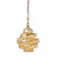 Baguette/Natural Rattan and Brass/Gold Shade