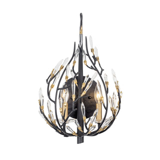 Buy matte-black-french-gold Bask Sconce by Varaluz