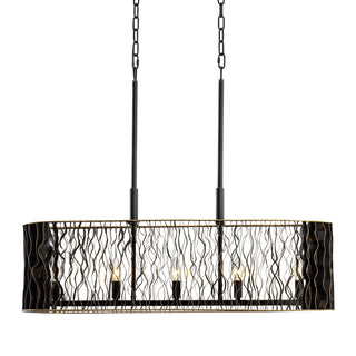Buy matte-black-french-gold Estela Pendant by Varaluz