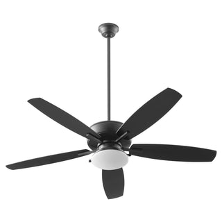 Buy matte-black-finish-with-matte-black-blades Breeze Outdoor (Wet) Ceiling Fan with Light by Quorum